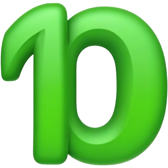 the inscription is 10 years old in green emoji