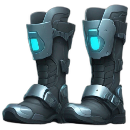 futuristic Technomancer armored boots emoji