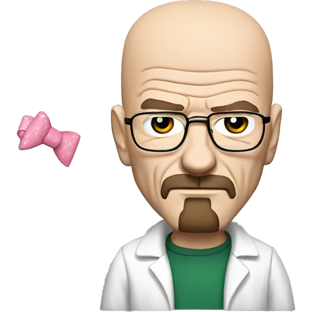 walter white with a hello kitty bow emoji