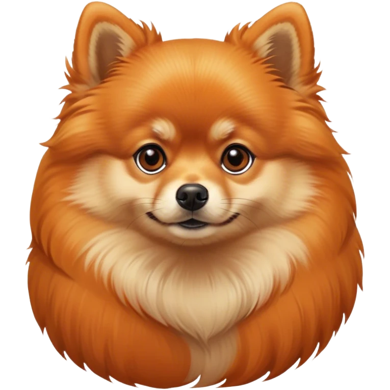 Cinematic Noble Orange Pomeranian Portrait Emoji, Poised and regal, with a compact, fluffy build and a meticulously groomed vibrant orange coat, deep-set soulful brown eyes, Simplified yet sharp and sophisticated features, highly detailed, glowing with a soft, dignified glow, high shine, intelligent and spirited, stylized with an air of elegance, focused and attentive, soft glowing outline, capturing the essence of a watchful and confident companion, so majestic it feels as though it could prance out of the screen with effortless authority! emoji