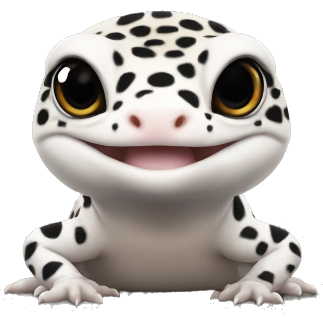 leopard gecko white and black  emoji