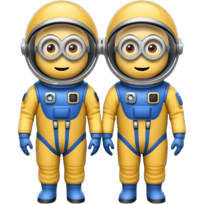 two minions with space suits emoji
