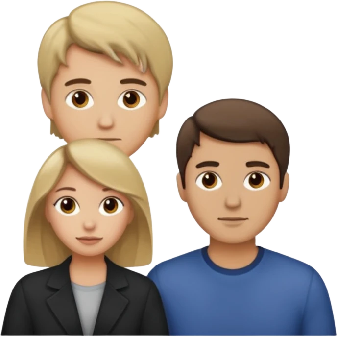 couple male dirty blonde hair female dark brown hair emoji