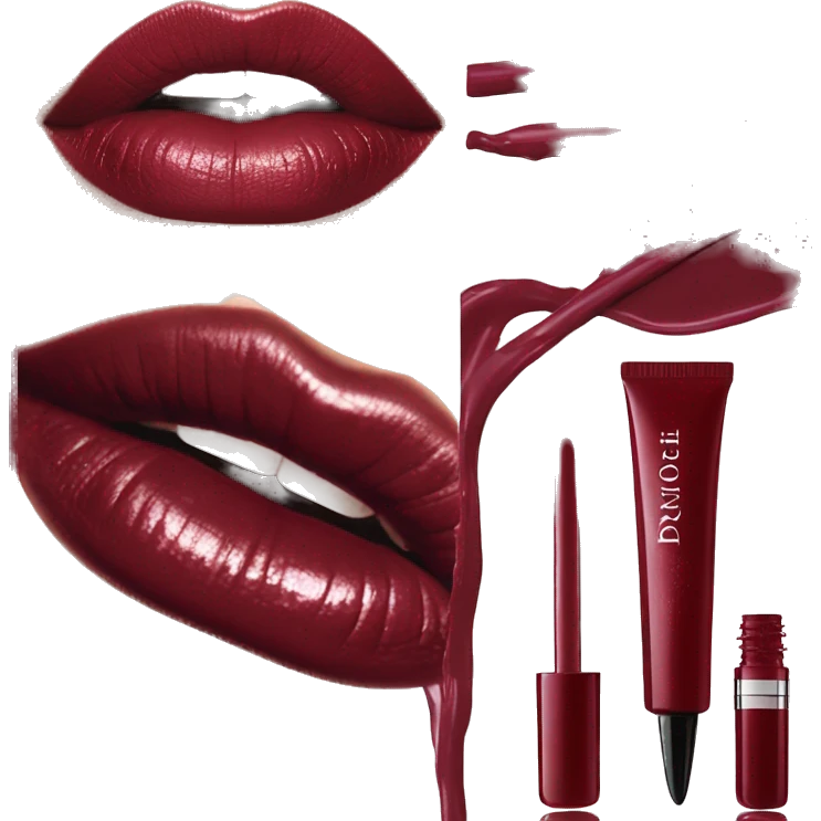 dark red Dior lip gloss emoji