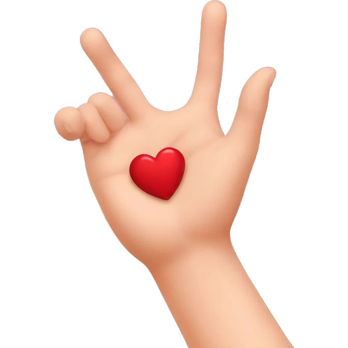 Coeur avec les mains  emoji