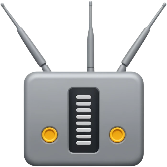 a real, highly realistic modem with antennas emoji