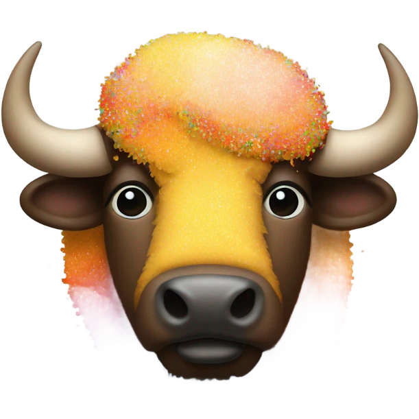 Buffalo with sprinkles around emoji