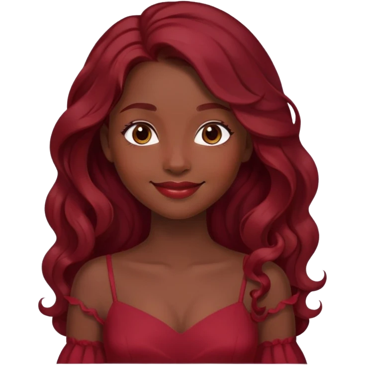 Dark red girl romance emoji