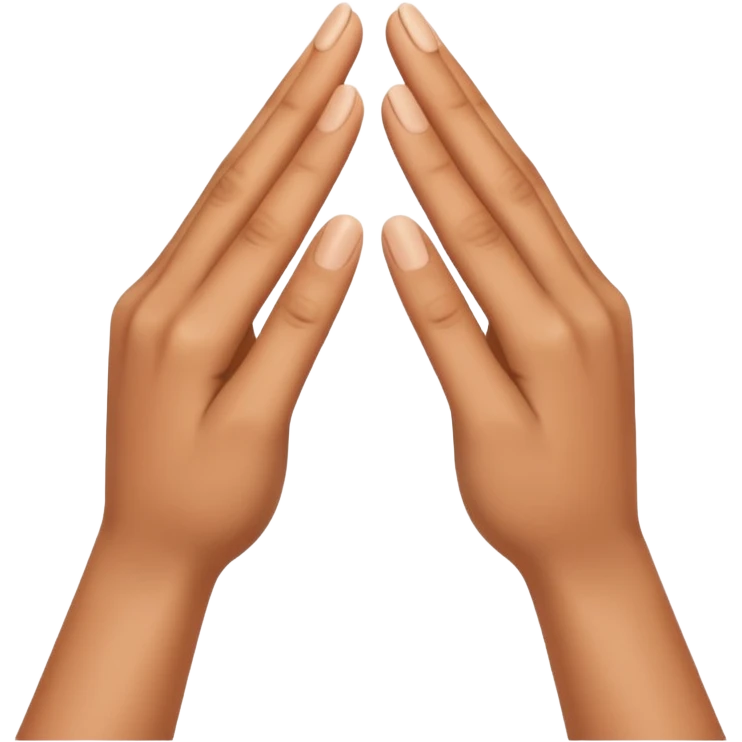 Only both hands doing a triangle gesture, no face emoji