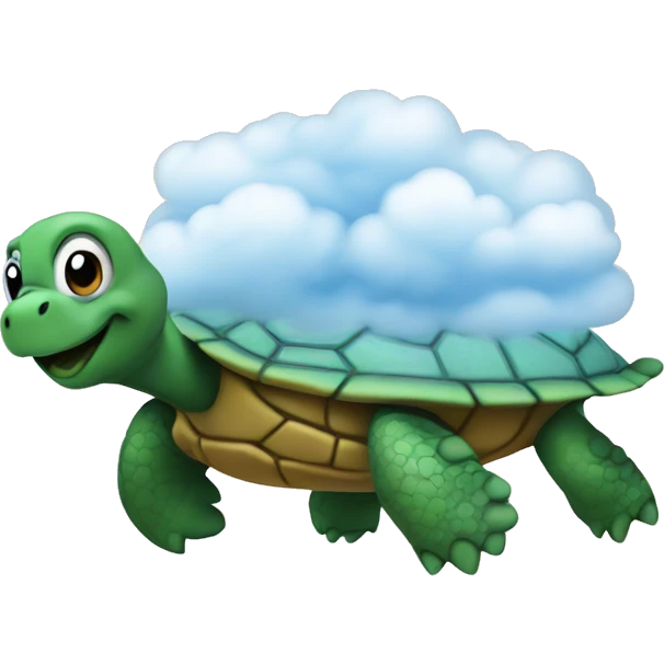 Turtle made of cloud emoji