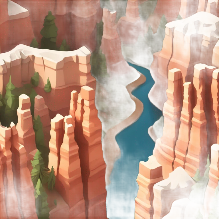 Bryce Canyon national park isometric emoji