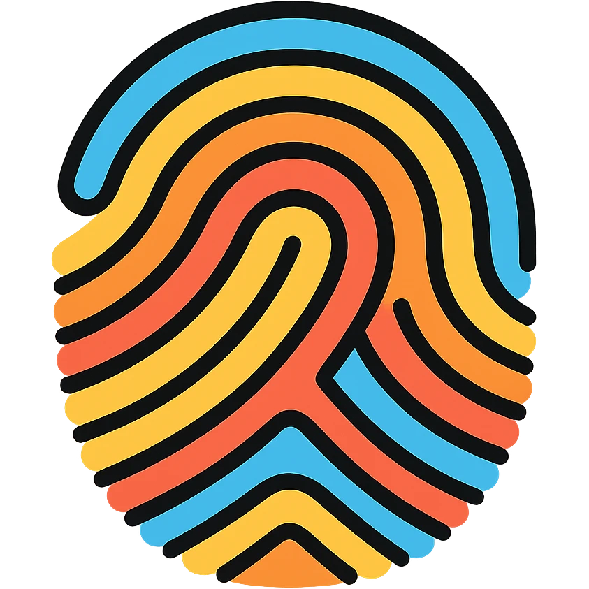 colored fingerprint icon emoji