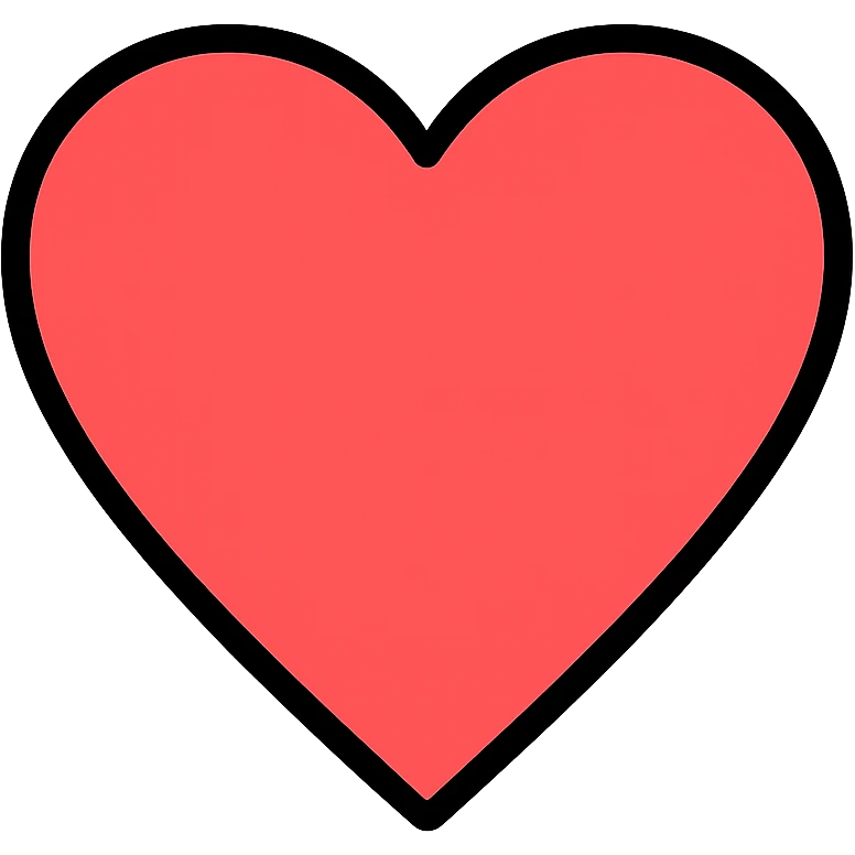color outline icon of a heart emoji