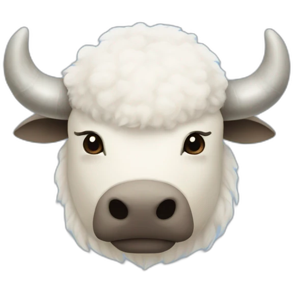 appa White flying bison from avatar the last airbender with blue arrow on forehead emoji