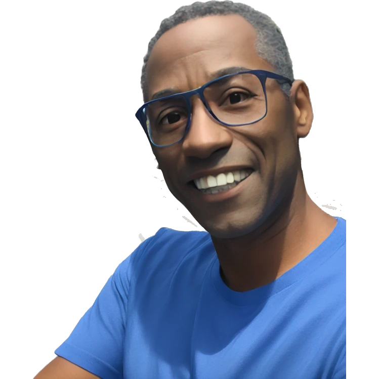 man in blue shirt driving emoji