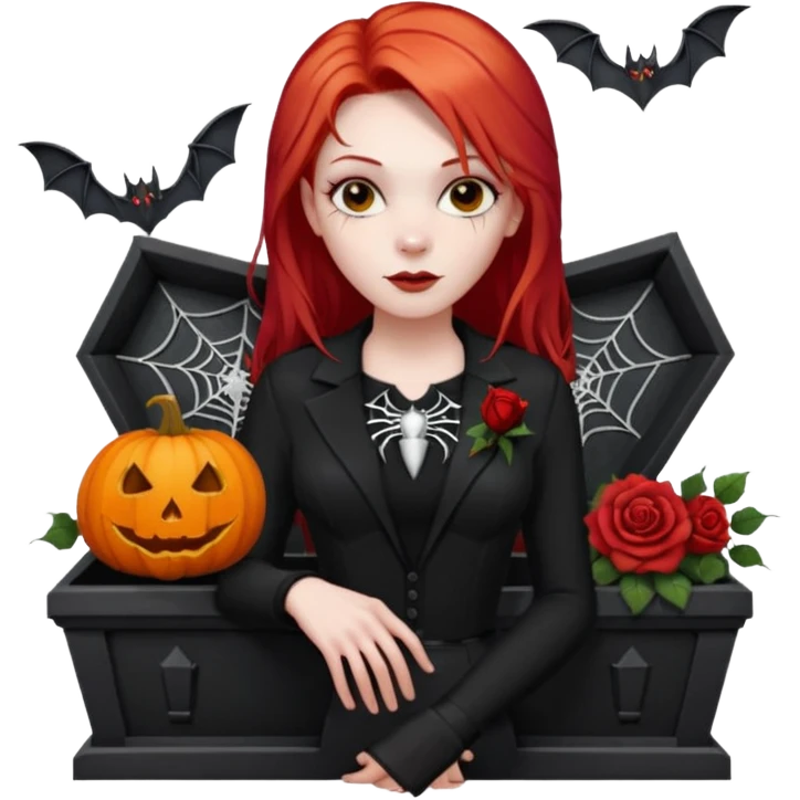 Chris motionless  🕸🦇🎃🥀⚰️🖤🪦🎶🎤👩‍🦰 emoji