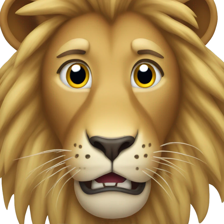 Lion in shocked  emoji