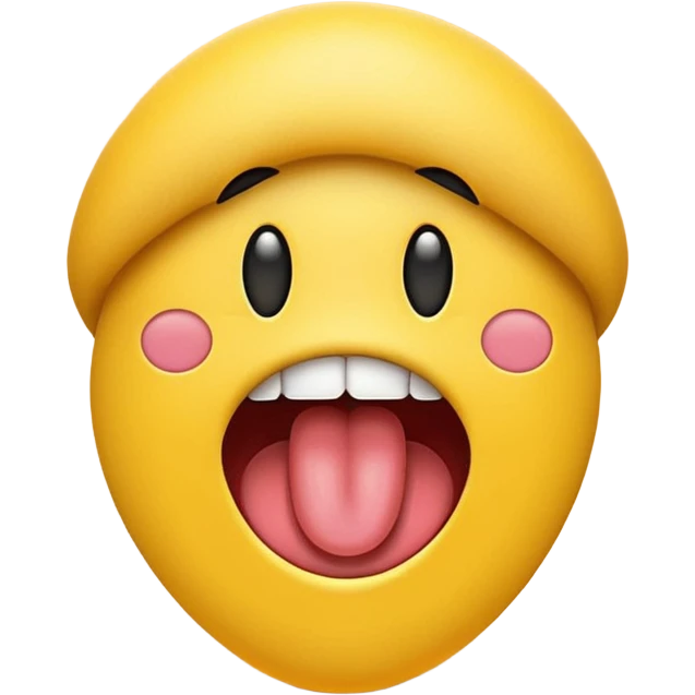 Yellow emoji tongue rolled up emoji
