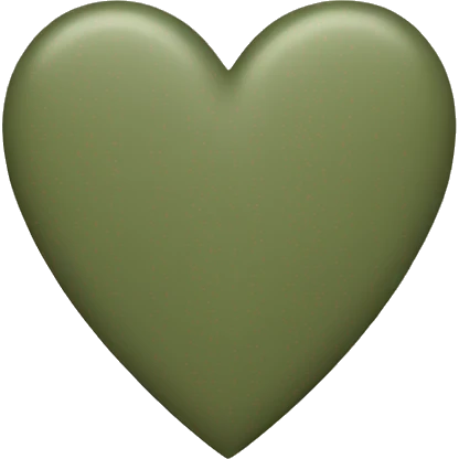 khaki green heart  emoji