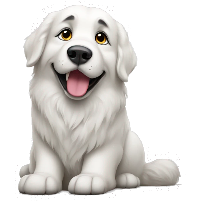 Great Pyrenees sitting emoji