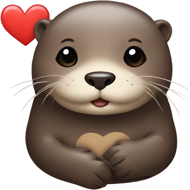 An otter with a heart  emoji