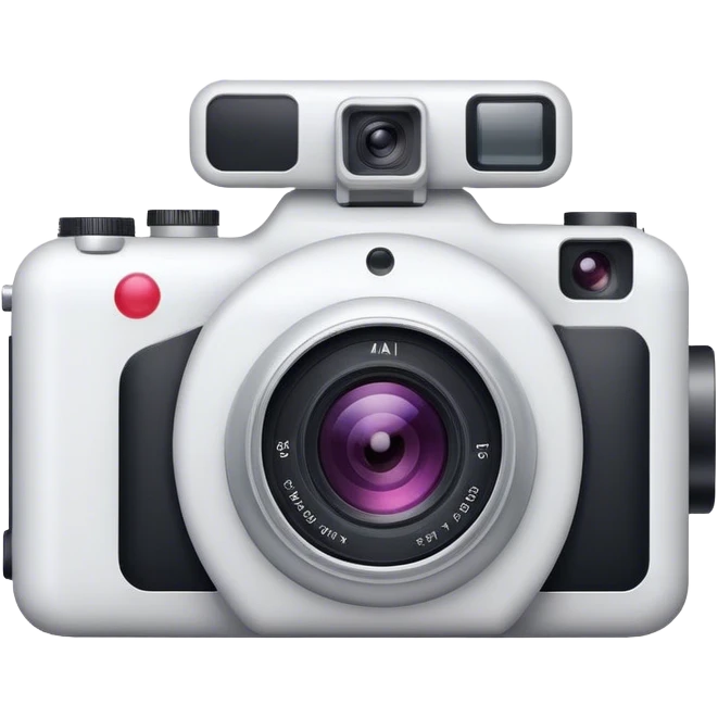 Фотоапорат с иконкой AI emoji