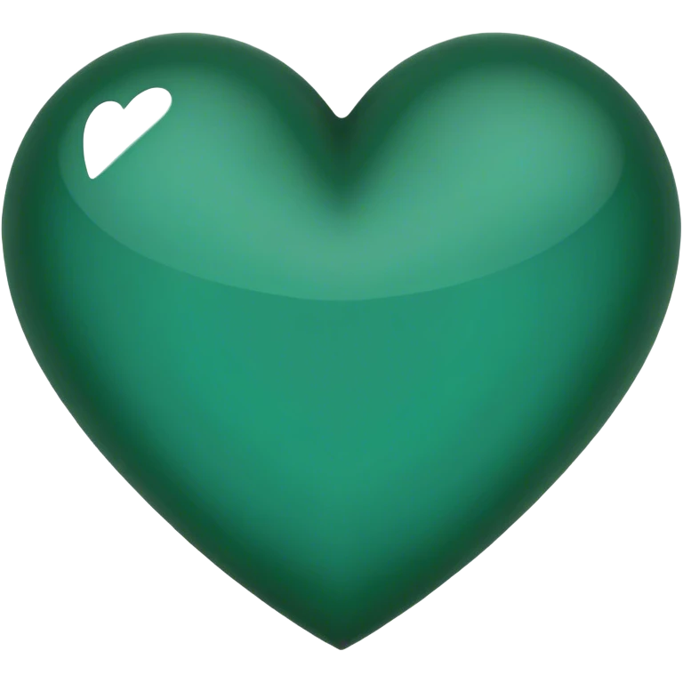 dark emerald the heart is empty inside. outline only emoji