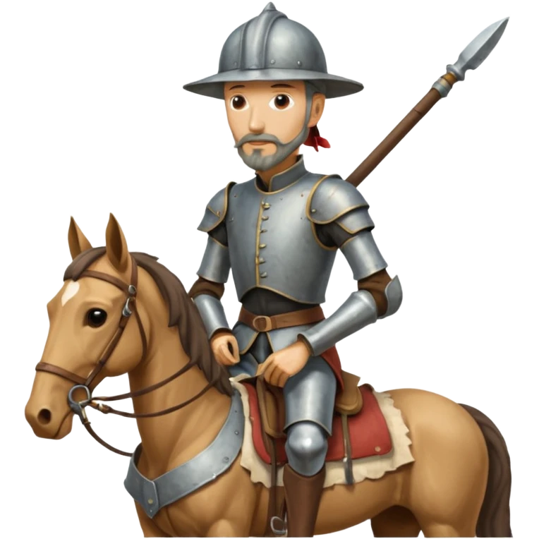 Don Quixote on his horse Rocinante emoji