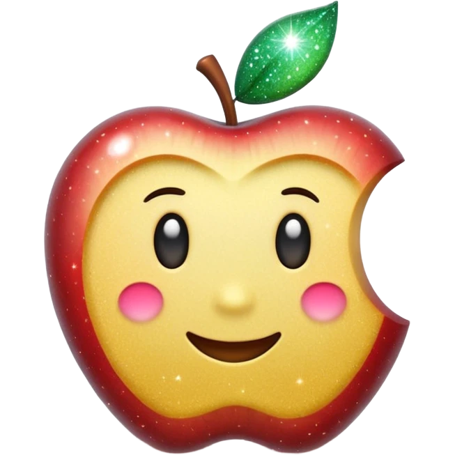 3D Apple-style emoji of fine, tiny glitter dust, sparkling brightly like magical dust. Small particles, glossy, smooth, soft shadows, white background.

 emoji