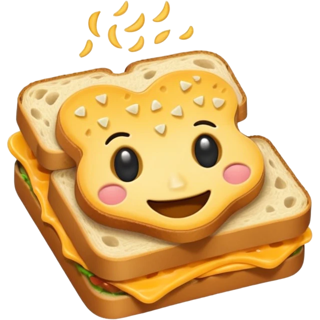 Cute shit sandwich emoji