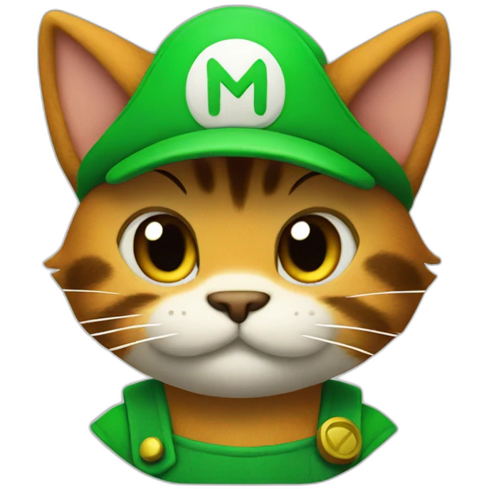 Mario Bros as a cat emoji