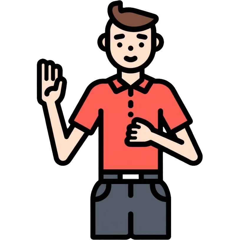 Referee making an official hand signal emoji