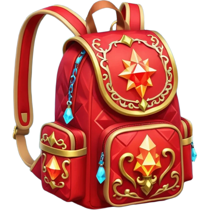 fantasy red magic backpack emoji low poly

































 emoji