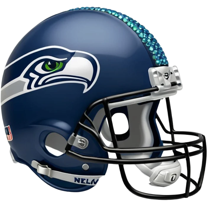 NFL Seahawks helmut with bling emoji