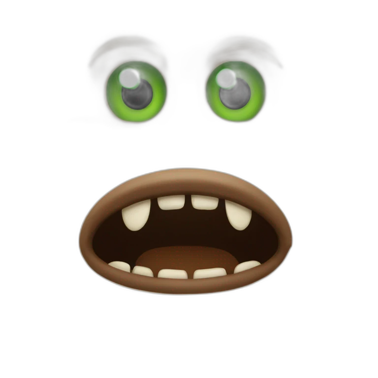 Chat marron yeux vert emoji
