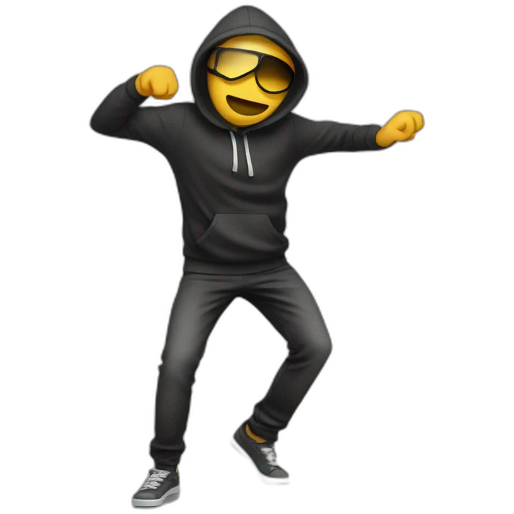 personne qui fait un dab emoji