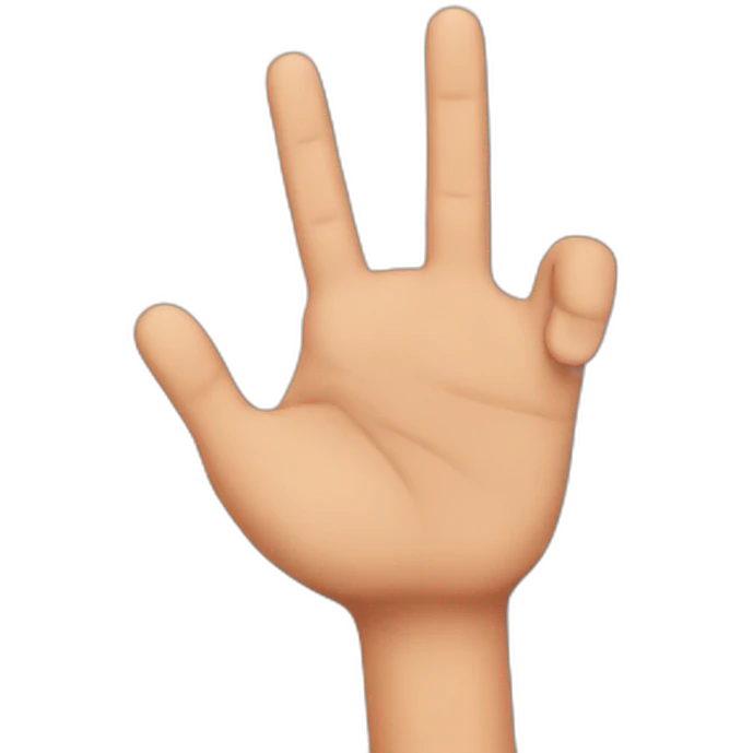 3 fingers emoji