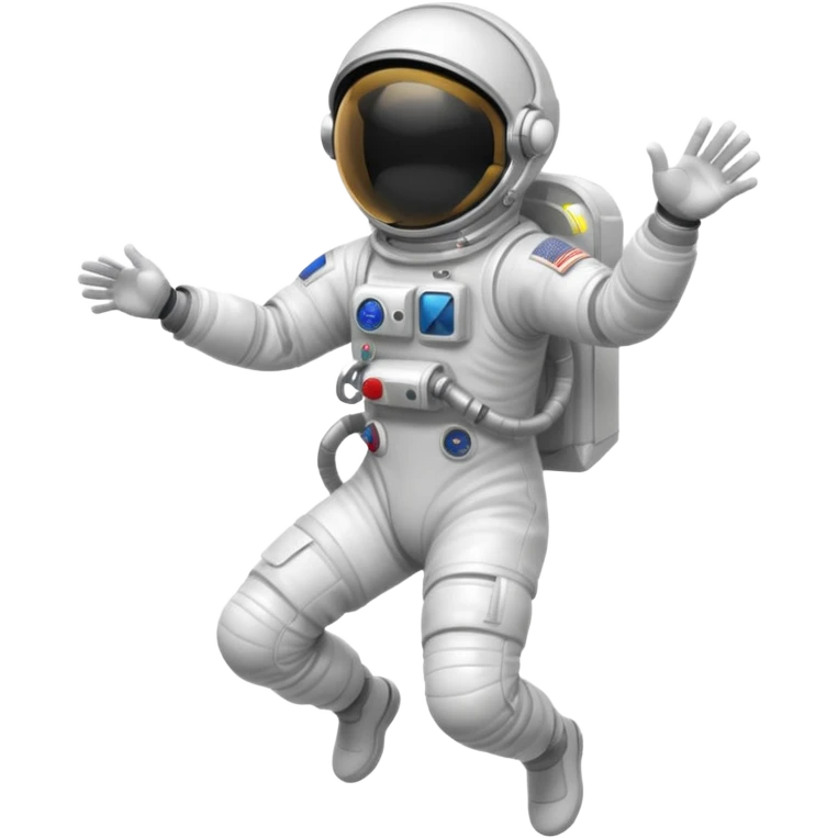 black astronaut jumping emoji