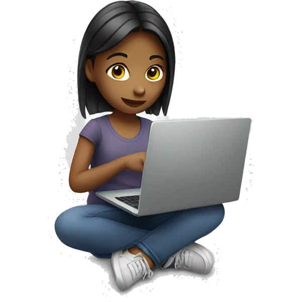 girl using laptop emoji