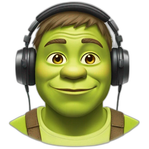 shrek the dj in glory to ukraine t shirt emoji