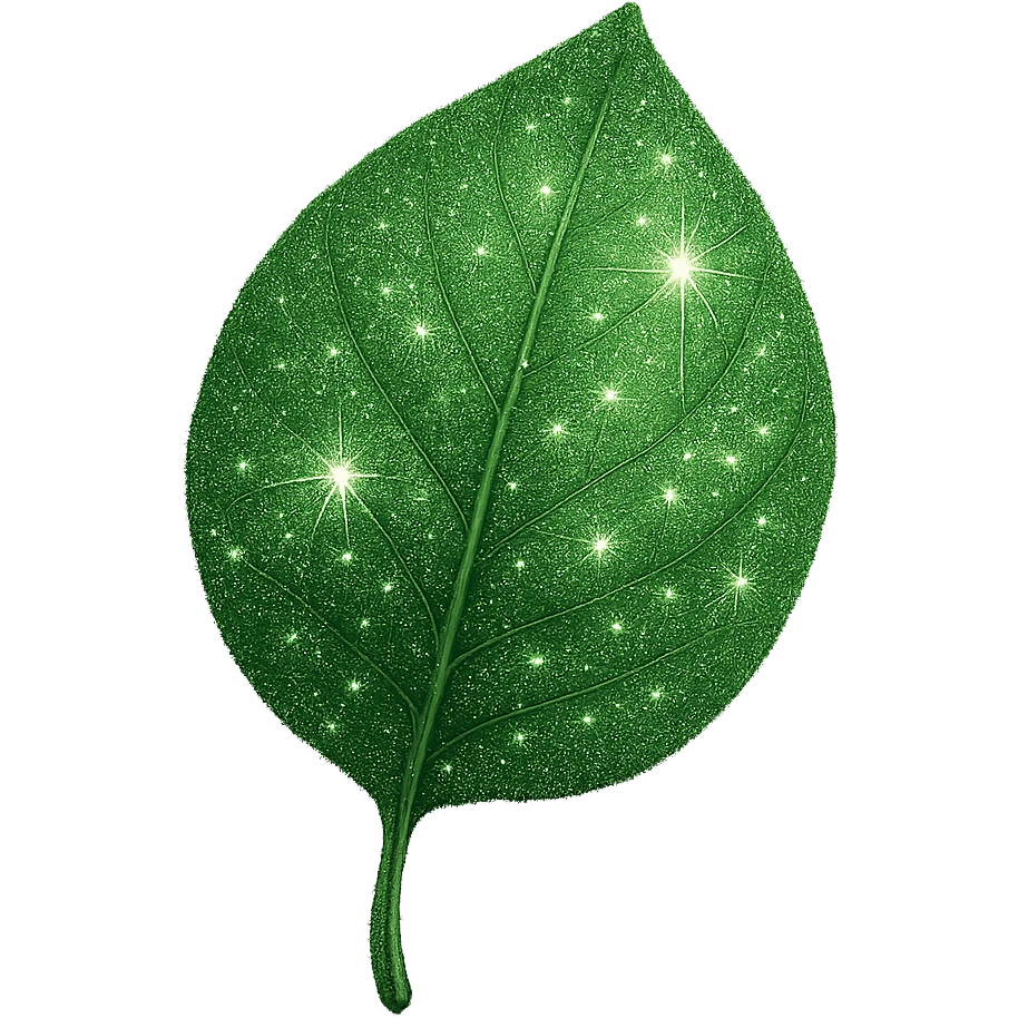 sparkling leaf emoji