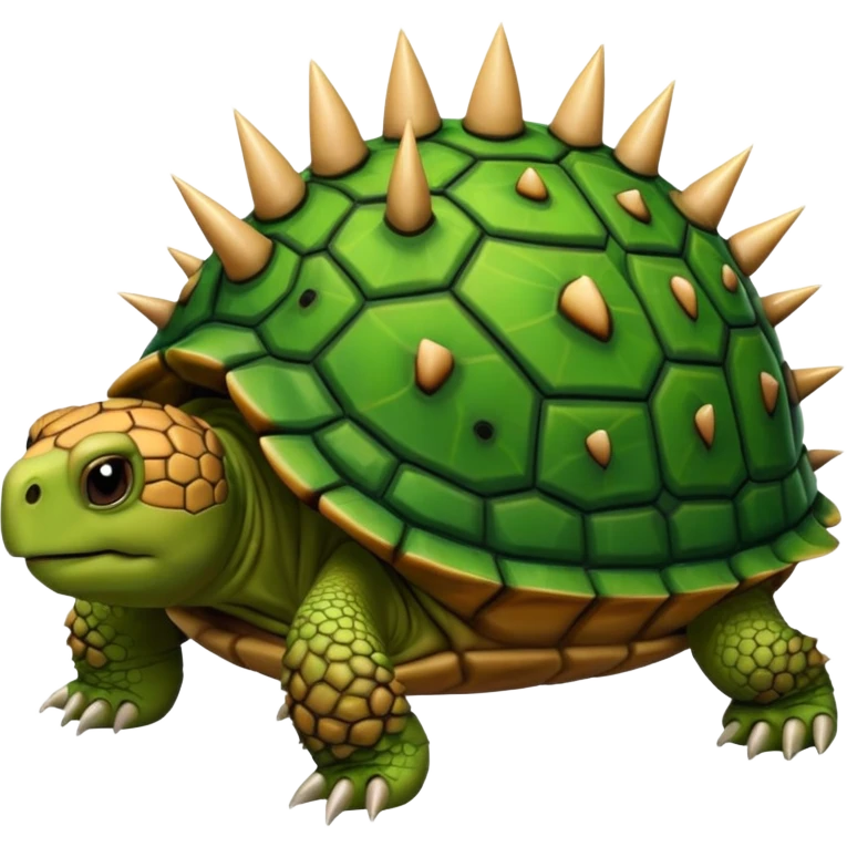 tortoise toonish with spike emoji