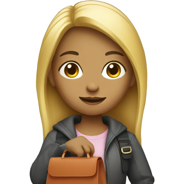 Girl with bag  emoji