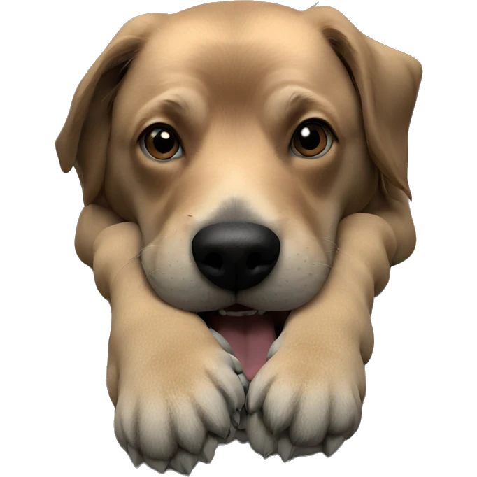 eerie dog in blurred room emoji