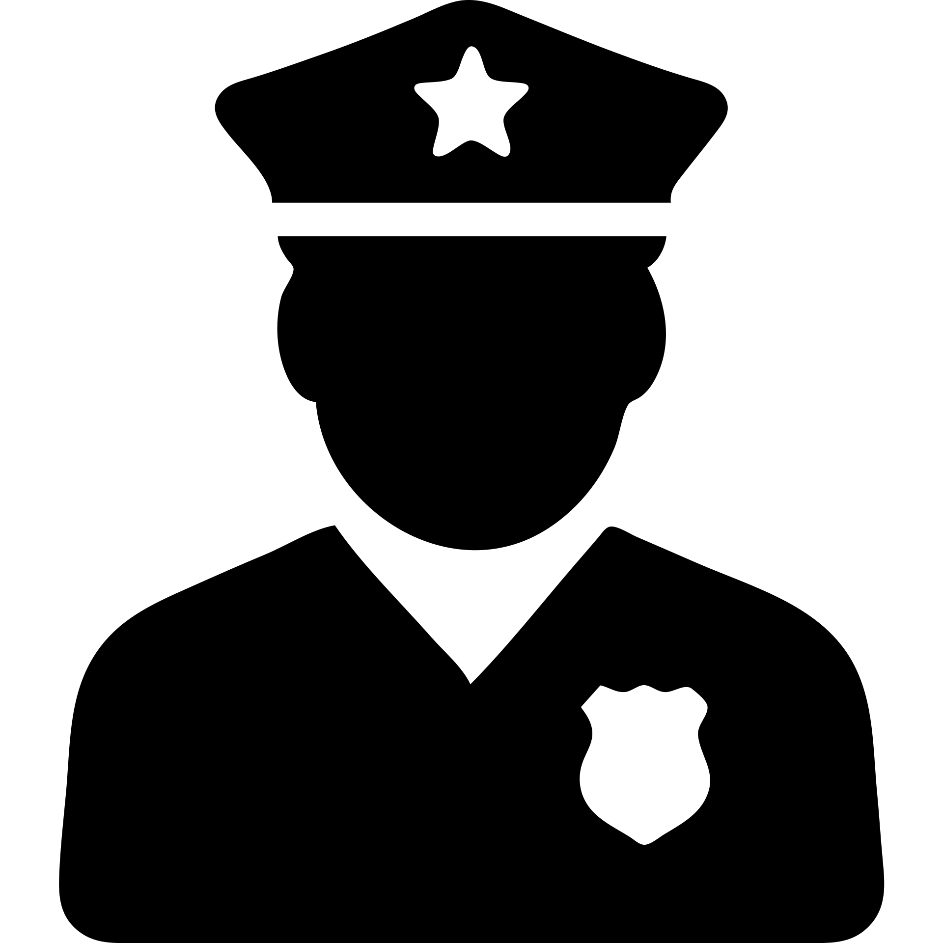 policeman icon, simple and recognizable emoji