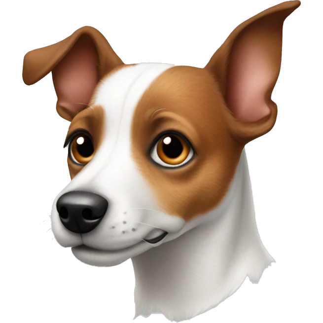 Large jack russell with small ears emoji
