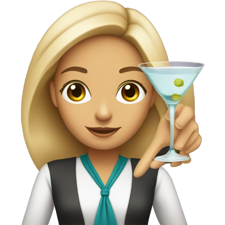 Girls drinking martinis emoji