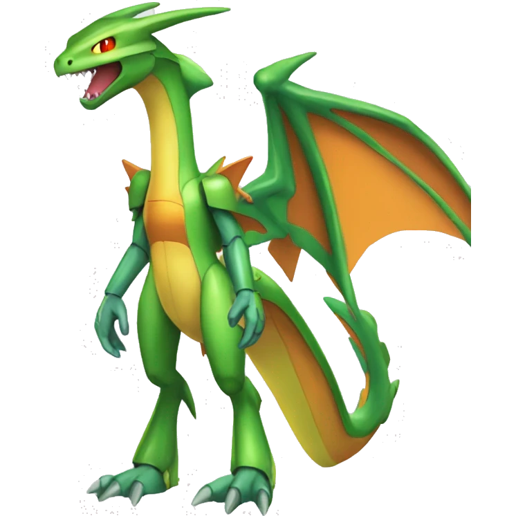 Metallic medabot-Flygon-Charizard full body emoji