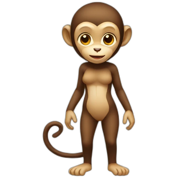 Female monkey full body emoji