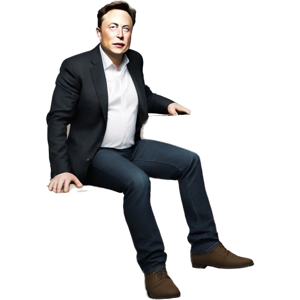 Elon Musk stepping on a box emoji